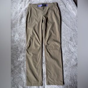 5/$20 Marmot Women's Khaki Hiking Pants with Purple Belt Detail